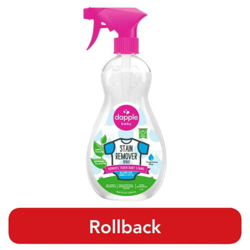Dapple Baby Stain Remover Spray, Fragrance-Free, 16.9 fl oz Bottle