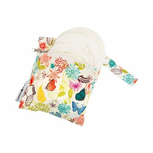 Kindred Bravely Organic Reusable Nursing Pads, Washable, for Breastfeeding & Leaking with Carry Bag, 8 Pack