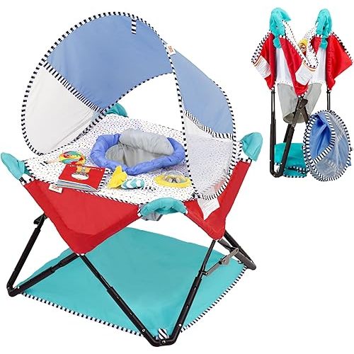 Bright Starts Pop 'N Jump Portable Activity Seat: for Pool Days, Beach, Travel
