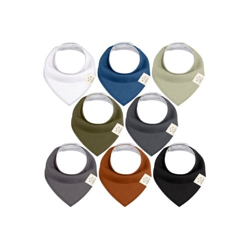 8-Pack Organic Bandana Bibs