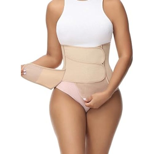 SHAPSHE Waist Trainer for Women Postpartum Recovery Wrap Waist Cincher Corset Shapewear with Velcro