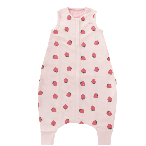 4 Season® Baby Sleep Bag with Feet, Merino Wool & Organic Cotton, Strawberry