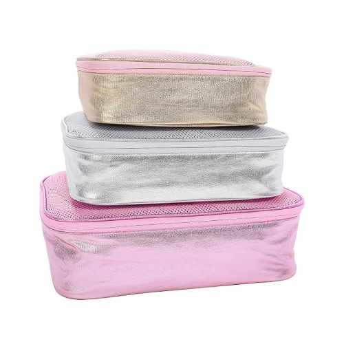 Mackenzie Gold/Silver/Pink Packing Cubes, Set of 3