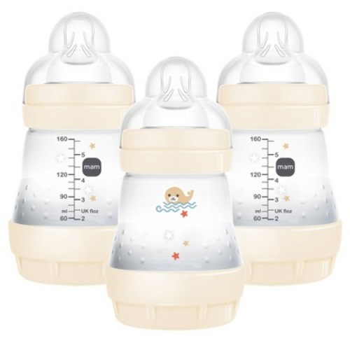 MAM Easy Start Anti-Colic Baby Bottle - 0+ Months - 5oz/3pk - Shell
