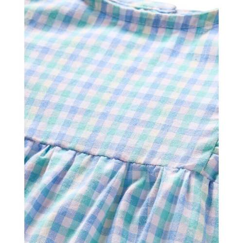 Baby's Twill Ruffled Romper, Spring Gingham - Petite Plume | Maisonette