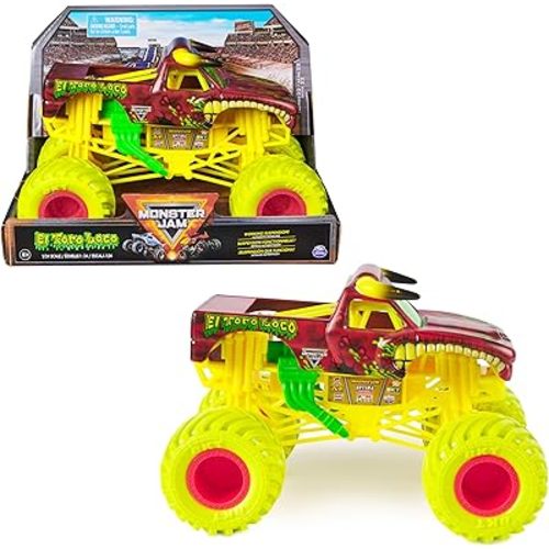 Monster Jam, Official El Toro Loco Monster Truck, Collector Die-Cast Vehicle, 1:24 Scale, Kids Toys for Boys and Girls Ages 3 and up