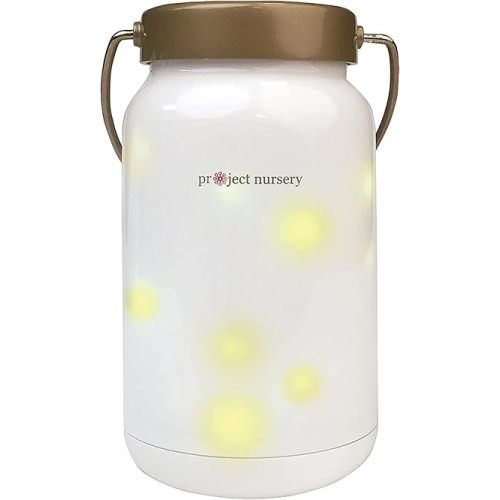 Project Nursery Dreamweaver Firefly Jar Night Light & Sound Soother with Adjustable Sleep Timer, Adjustable Volume, Rechargeable Battery (PNJ45V)