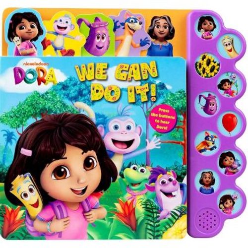 Dora: We Can Do It! 10-Button Sound Book - (10-Button Sound Books) by Maria Correa (Board Book)
