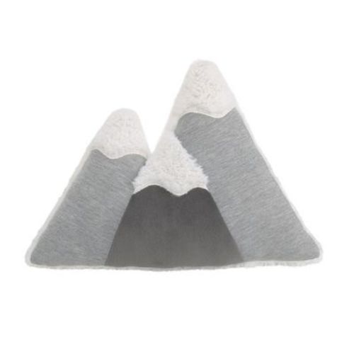 Little Love By Nojo Mountain Shaped Grey And White Plush Decorative Pillow