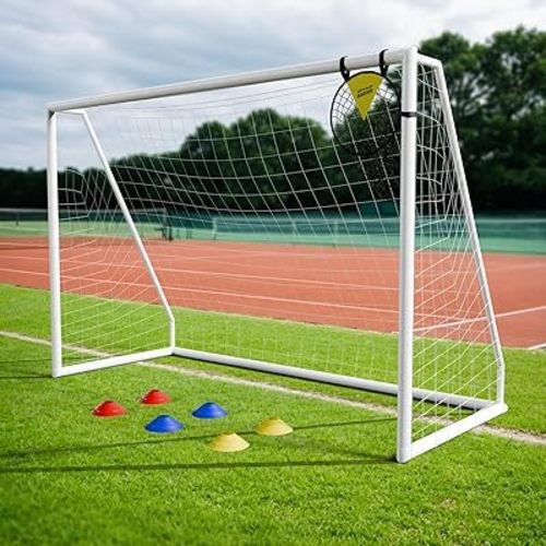 Soccer Goals 10x6.5/8x6/8x5/6x4/12x6 Soccer Nets for Backyard Portable Soccer Goals Post Soccer Training Equipment, Weatherproof PVC Soccer Goal