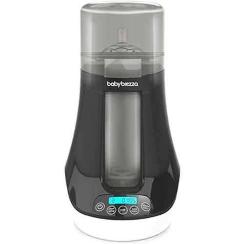 Baby Brezza Electric Baby Bottle Warmer, Breastmilk Warmer + Defroster - Only Brand with Different Temperatures for Breastmilk + Formula - Universal Fit for All Baby Bottle Sizes + Breastmilk Bags