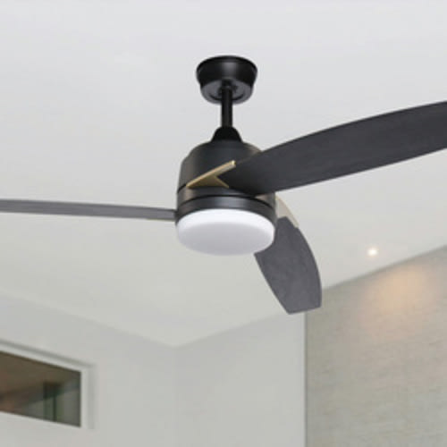 Patriot Lighting® Voyager 52" Matte Black Indoor LED Ceiling Fan