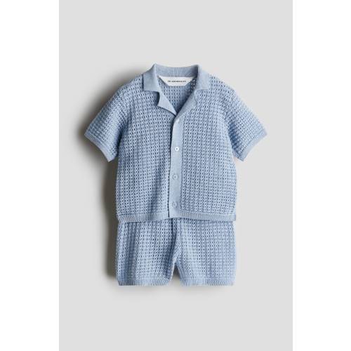 2-PIECE POINTELLE-KNIT COTTON SET