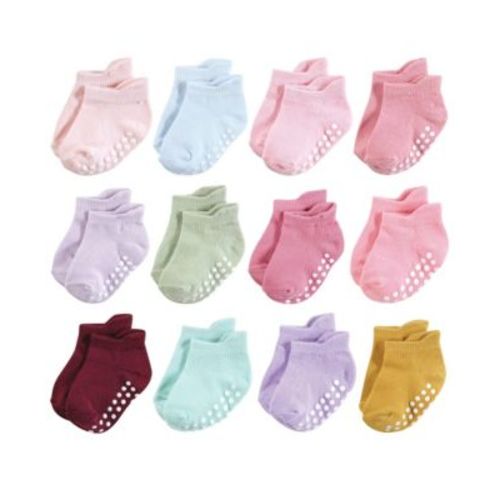 Baby Girls Hudson Non-Skid No-Show Socks, Multi Girl, 12-24 Months
