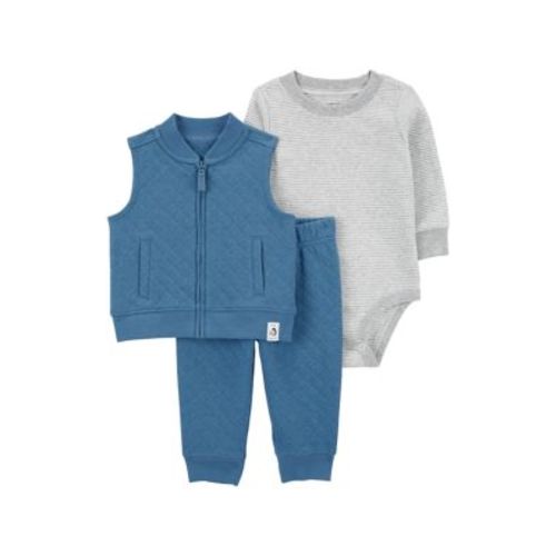 Baby Boys 3 Piece Vest Set