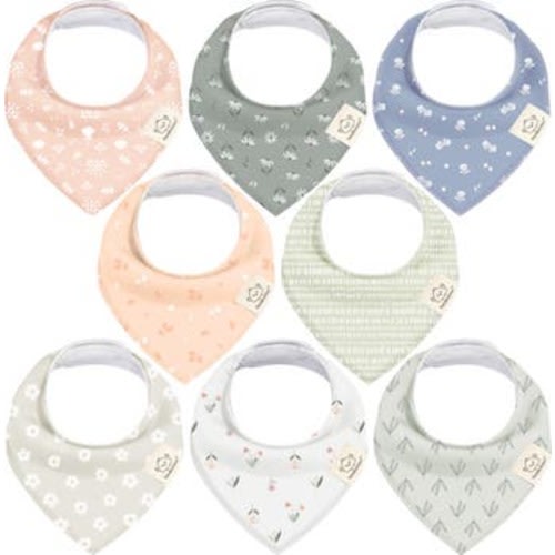 8-Pack Organic Bandana Bibs