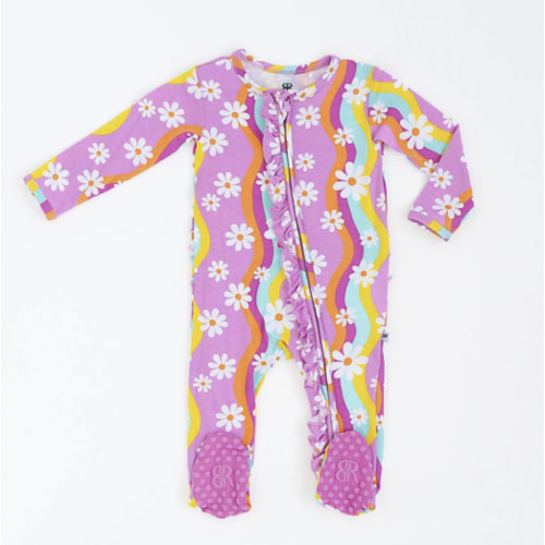 Disco Daysies Ruffle Footie