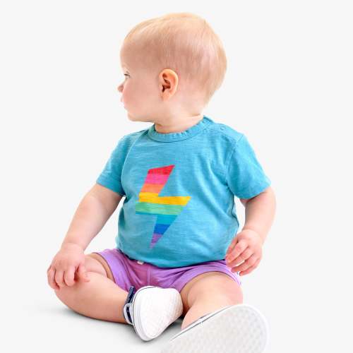 Baby rainbow bolt tee | Primary.com