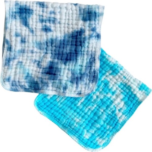 Tie-Dye Burp Cloth Set, Blues - Bffs & Babes | Maisonette