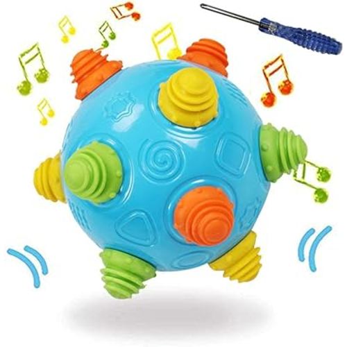 Toddlers Baby Music Shake Dancing Ball Toy, Move and Crawl Ball Toys for Kids,Bouncing Sensory Learning Ball Toys Ideal Gift for Baby Boys and Girls, Endless Fun for Children
