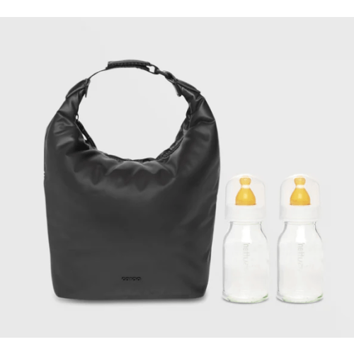 Baby Bottle Bag Nylon | Unisex Insulated Bag by Caraa | Black