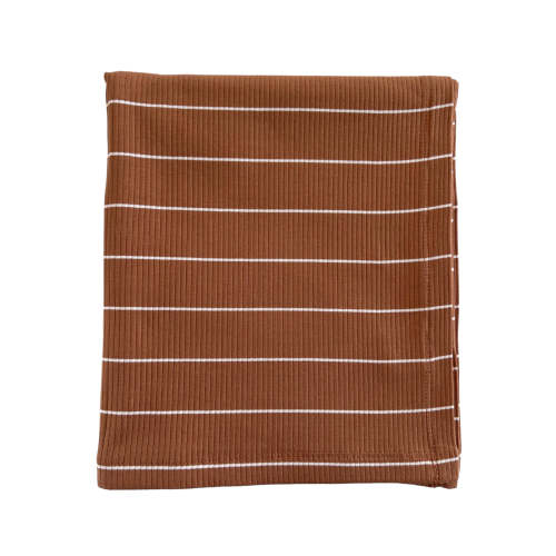 Saddle Stripe / Organic Ribbed Swaddle