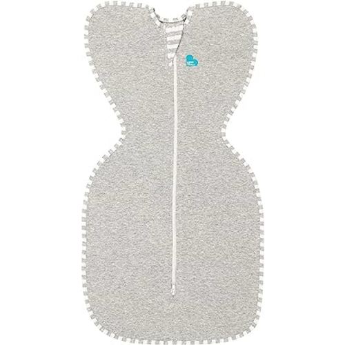 Love To Dream Swaddle UP Self-Soothing Sleep Sack 8-13 lbs., Dramatically Better Sleep, Snug Fit Calms Startle Reflex, 1.0 TOG, Gray, Small