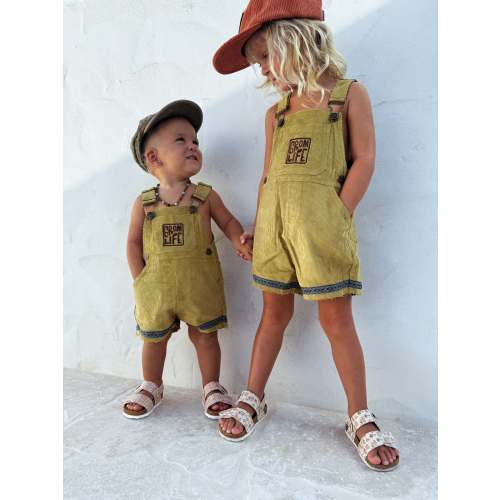 Grom Life tribal cord baggy overalls - Groms