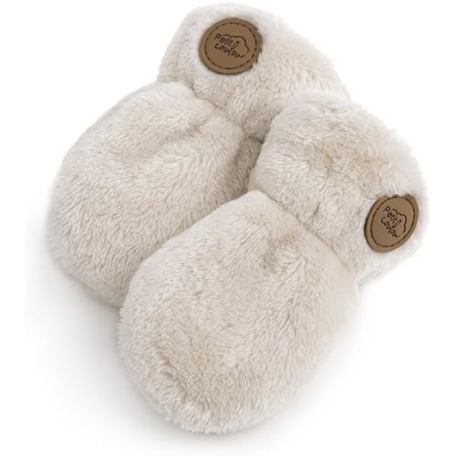 PETIT COULOU Moufles unisexes pour bébé de 0 à 6 mois – Gardez votre nouveau-né au chaud et confortable toute l'année – Jolies moufles pour bébé (crème), Crème.
