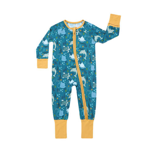 Ocean Friends Bamboo Baby Pajama - Convertible Zippy Pajamas – Emerson and Friends