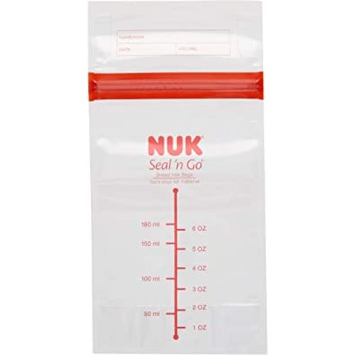 NUK Simply Natural Seal n' Go Breast Milk Bags, 50CT