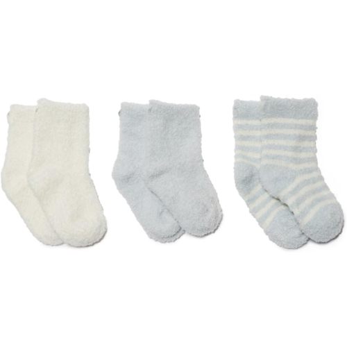 Barefoot Dreams COZYCHIC LITE INFANT SOCK SET - One Size - Blue/Pearl