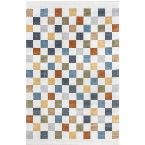 Carina Colorful Checkered Washable Rug | Multicolor – Rugs USA