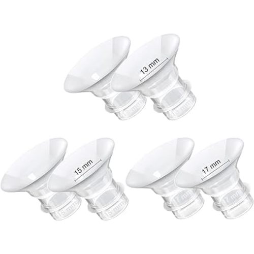 Flange Inserts 13/15/17mm 6PCS Compatible with 24mm Breast Pump Flange/Shield, Momcozy S12 Pro/S9 Pro/S12/S9, TSRETE/MomMed/Kmaier Breast Pump Replacement Parts/Accessories