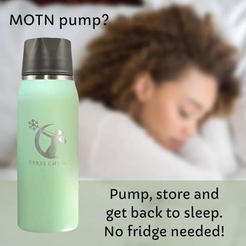 Breastmilk Chiller Reusable Storage Container by CERES CHILL | Keeps Milk Safe for up to 20 Hours | Connects w/Major Pumps (1 Chiller, Bright White)