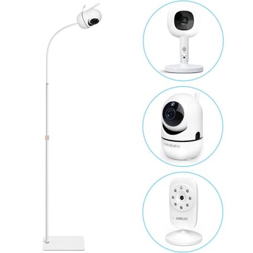 AISVAN Adjustable Height Baby Monitor Floor Stand Holder for Hellobaby HB6550 HB65/HB66/HB248 Baby Monitor and Also Compatible with The Nanit Pro Smart Baby Monitor & Flex Stand