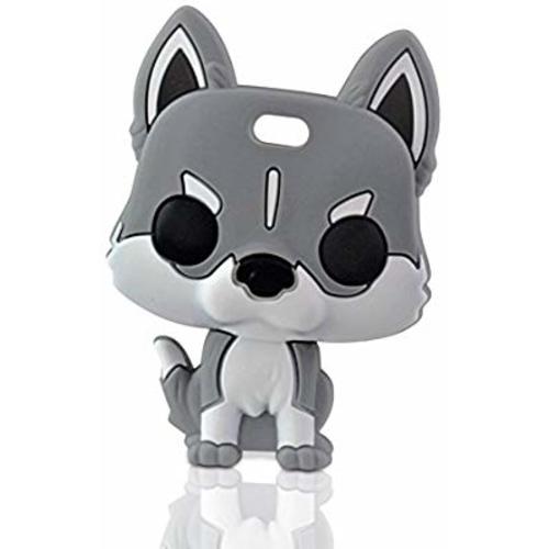 Husky Baby Teether, Gum Massager, BPA Free, 100% Silicone, Freezer Friendly Teethers, Bendable,Teething Toy for Babies - Gray