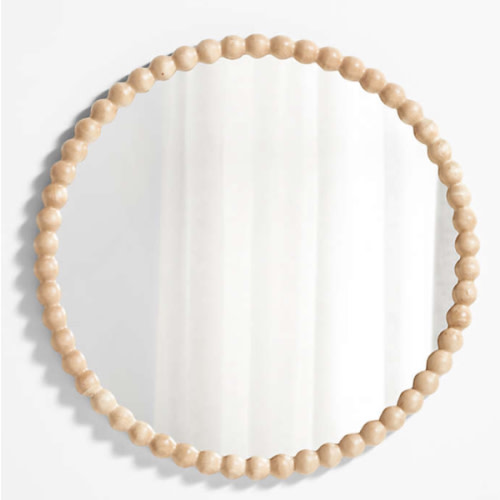 Jenny Lind Maple Wood Round Kids Wall Mirror
