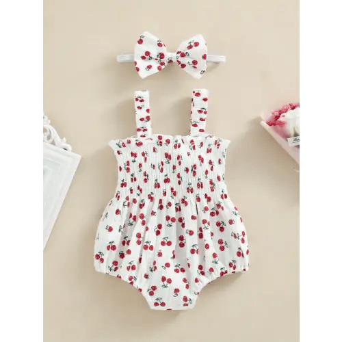 0 18 months infant baby girls sweet outfits sleeveless - Temu