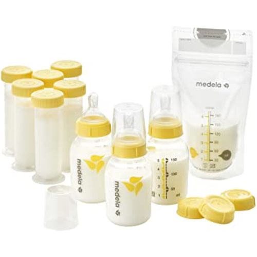 Medela Breastfeeding Gift Count, Breast Milk Storage System; Bottles, Nipples, Travel Caps, Breastmilk Storage Bags and More, Made Without BPA
