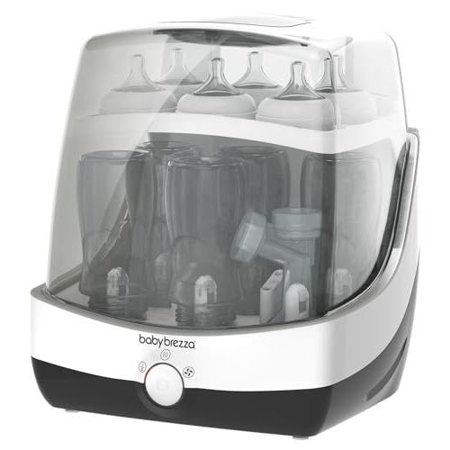 Baby Brezza 10 Minute Baby Bottle Sterilizer + Dryer - Superfast Electric Steam Sterilization - Universal Sterilizing for All Bottles, Pacifiers + Breast Pump Parts