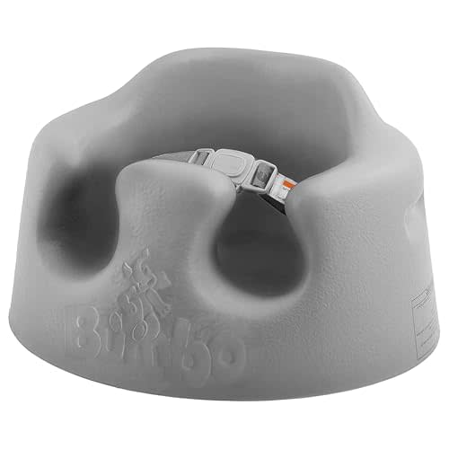 Bumbo Baby Floor Seat, Portable Infant Sit Up Activity & Eating Chair, Cool Grey - Feeding Chair and Sitting Lounger for Babies, Infants and Toddlers