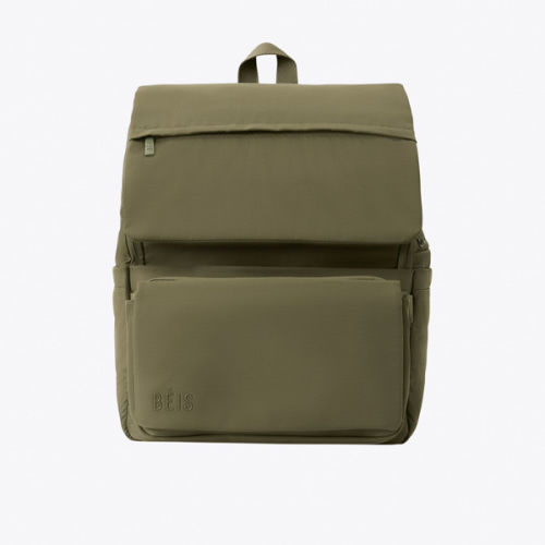 BÉIS 'The Ultimate Diaper Backpack' in Olive - Green Backpack Diaper Bag