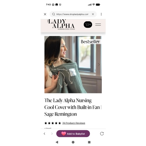 The Nursing Cool Cover with Built-in Fan — As Seen On Shark Tank - Lady Alpha -The Nursing Cool Cover