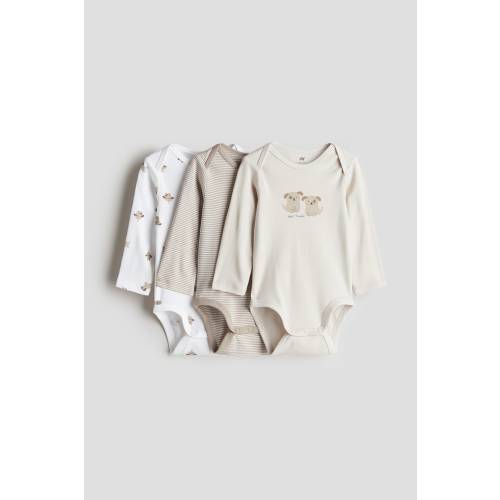 3-pack Long-sleeved Bodysuits-6M