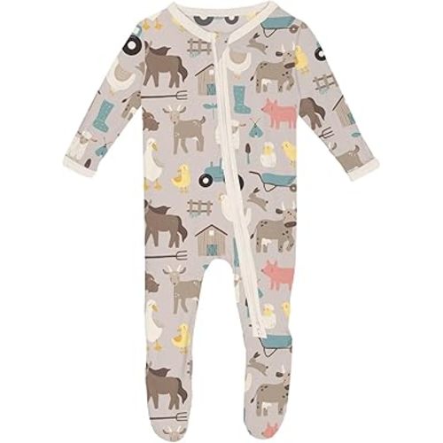 Kickee Little Adventure Footie - Super Cozy, Soft, Breathable, and Playfully Designed