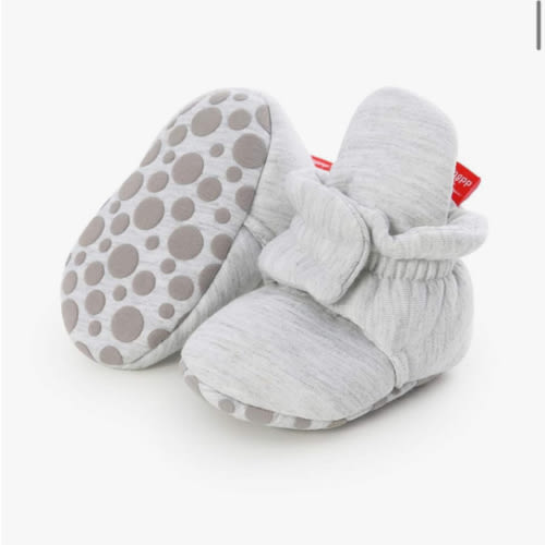 HsdsBebe Unisex Newborn Baby Cotton Booties Non-Slip Sole for Toddler Boys Girls Infant Winter Warm Fleece Cozy Socks Shoes