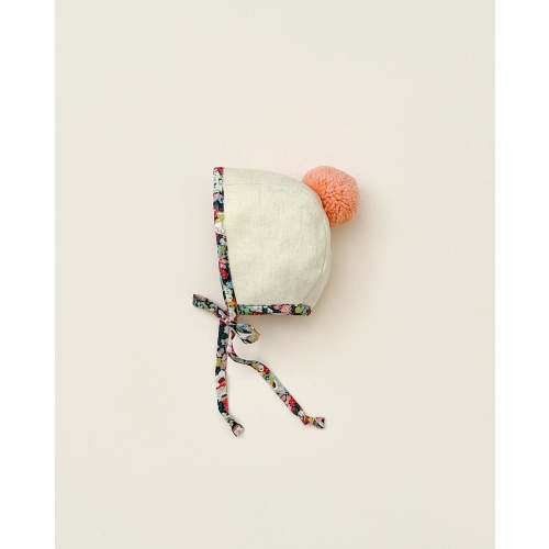 Briar Baby Wild Poppy Pom Bonnet