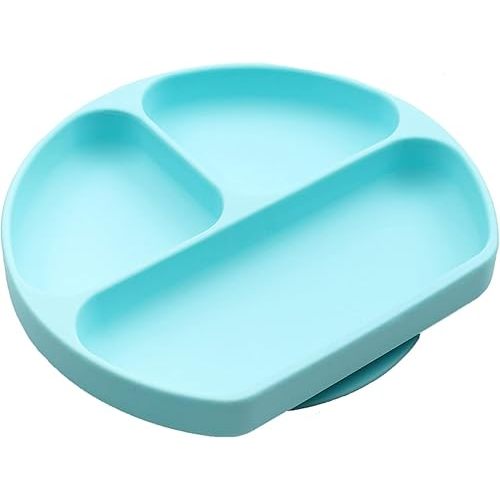 Silikong Suction Plate for Toddlers | BPA Free, 100% Food-Grade Silicone | Microwave, Dishwasher and Oven Safe | Stay Put Divided Baby Feeding Plates