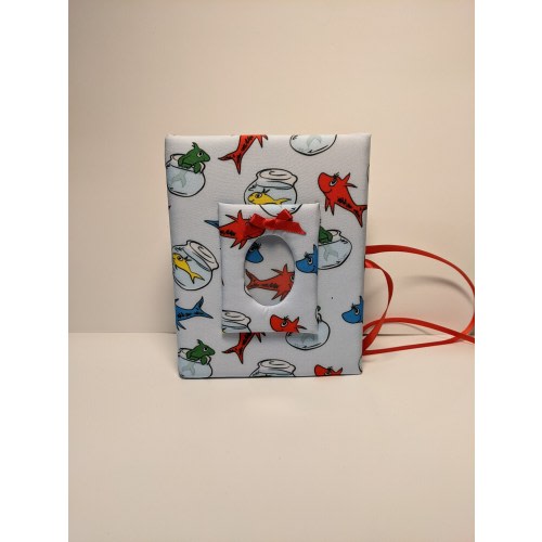 Dr Seuss Custom Photo Album for Baby, One Fish Two Fish- Holds 100 4x6 Photos - Handmade